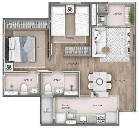 Imagem Apartamento com 2 Quartos à Venda, 50 m² em Paraíso Do Morumbi - São Paulo Imagem Apartamento com 2 Quartos à Venda, 50 m² em Paraíso Do Morumbi - São Paulo