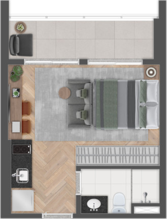 Imagem Apartamento com 1 Quarto à Venda, 31 m² em Brooklin Paulista - São Paulo Imagem Apartamento com 1 Quarto à Venda, 31 m² em Brooklin Paulista - São Paulo