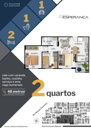 Imagem Apartamento com 2 Quartos à Venda, 48 m² em Morro Da Glória - Juiz De Fora