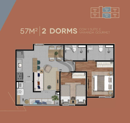 Imagem Apartamento com 2 Quartos à Venda, em Parque Campolim - Sorocaba Imagem Apartamento com 2 Quartos à Venda, em Parque Campolim - Sorocaba