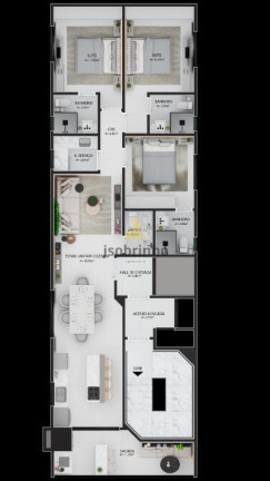 Apartamento com 3 Quartos à Venda, 100 m² em Perequê - Porto Belo