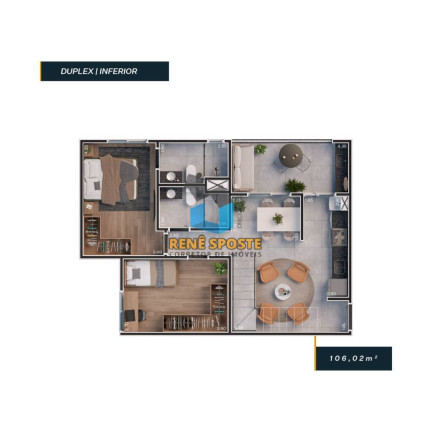 Imagem Apartamento com 1 Quarto à Venda, 64 m² em Palu - São Pedro