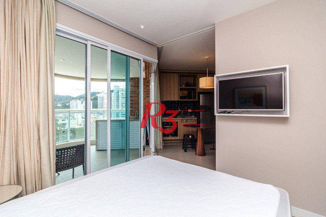 Imagem Apartamento com 1 Quarto para Alugar, 45 m² em Pompéia - Santos