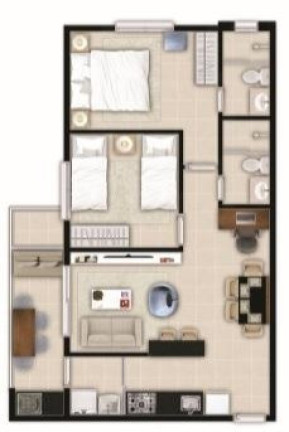 Imagem Imóvel com 2 Quartos à Venda, 61 m² em Ribeirânia - Ribeirão Preto Imagem Imóvel com 2 Quartos à Venda, 61 m² em Ribeirânia - Ribeirão Preto