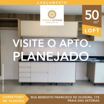 Imagem Apartamento com 1 Quarto à Venda, 50 m² em Guaiúba - Guarujá