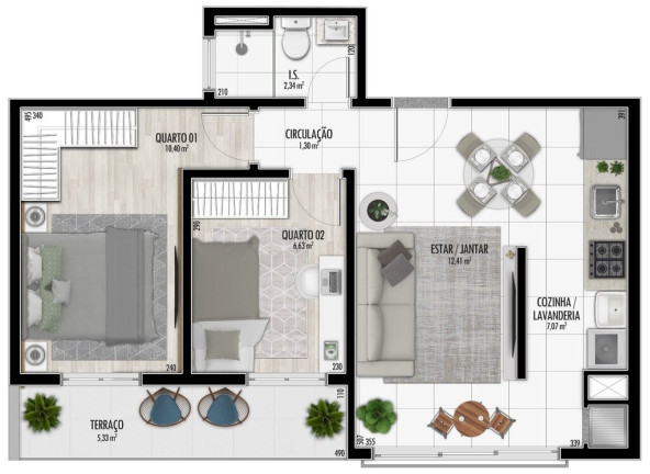 Imagem Apartamento com 2 Quartos à Venda, 47 m² em Santa Cândida - Curitiba Imagem Apartamento com 2 Quartos à Venda, 47 m² em Santa Cândida - Curitiba