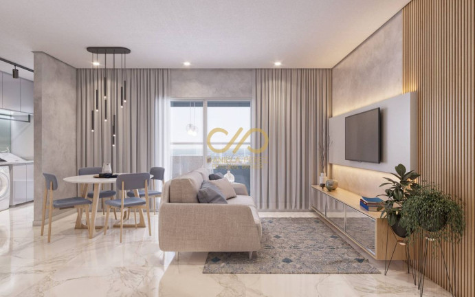 Apartamento com 2 Quartos à Venda, 59 m² em Mirim - Praia Grande