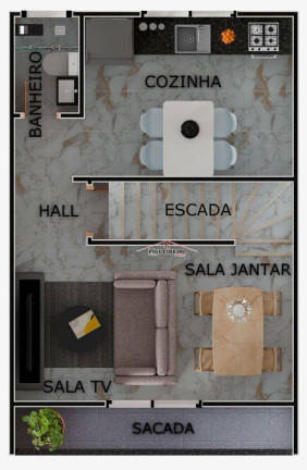 Sobrado com 2 Quartos à Venda, 128 m² em Maracanã - Praia Grande