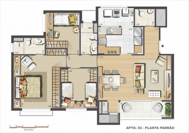 Imagem Apartamento com 3 Quartos à Venda, 98 m² em Tristeza - Porto Alegre