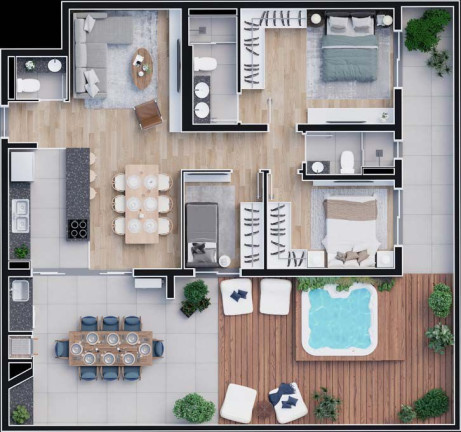 Imagem Apartamento com 3 Quartos à Venda, 89 m² em Boa Vista - Curitiba