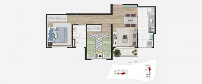 Imagem Apartamento com 2 Quartos à Venda, 48 m² em Jaguaribe - Osasco