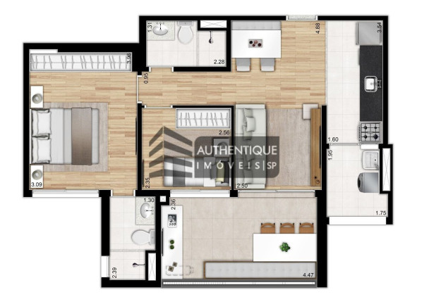 Imagem Apartamento com 2 Quartos à Venda, 74 m² em Pinheiros - São Paulo