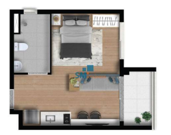 Imagem Studio com 1 Quarto à Venda, 31 m² em Moema - São Paulo