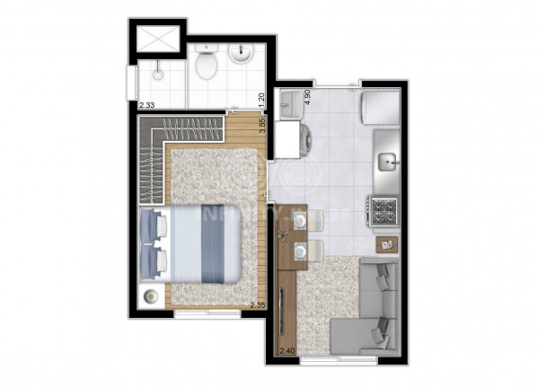 Imagem Apartamento com 1 Quarto à Venda, 27 m² em Jardim Planalto - São Paulo