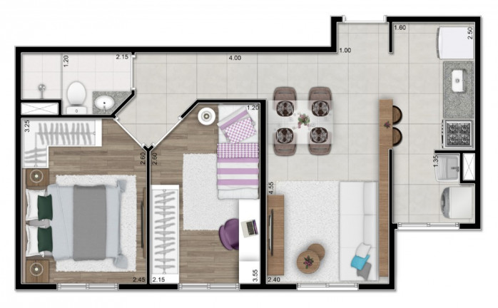 Imagem Apartamento com 2 Quartos à Venda, 44 m² em Jardim Diogo - Guarulhos