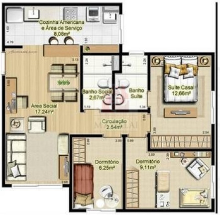 Imagem Apartamento com 3 Quartos à Venda, 68 m² em Jardim Carvalho - Porto Alegre Imagem Apartamento com 3 Quartos à Venda, 68 m² em Jardim Carvalho - Porto Alegre
