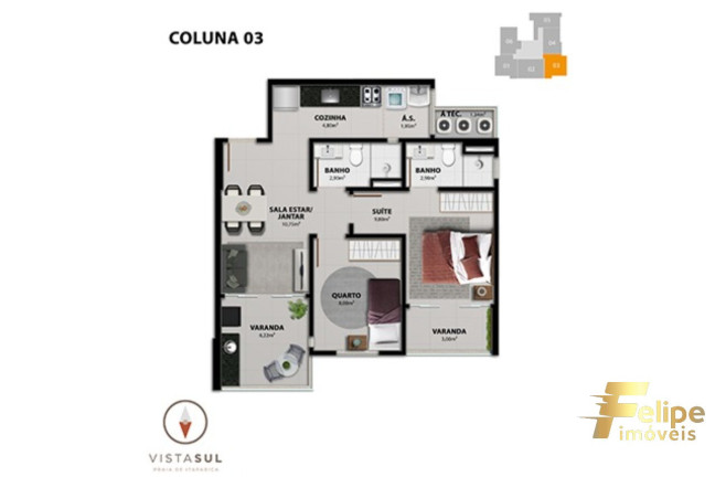 Imagem Imóvel com 2 Quartos à Venda, 63 m² em Praia De Itaparica - Vila Velha