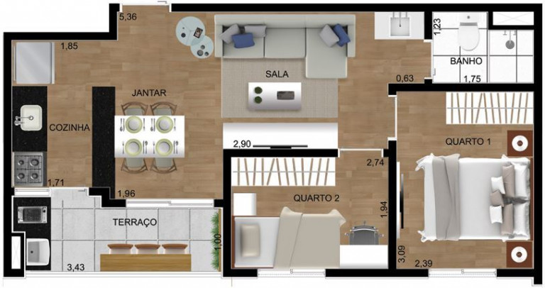 Imagem Apartamento com 2 Quartos à Venda, 34 m² em Vila Rosália - Guarulhos