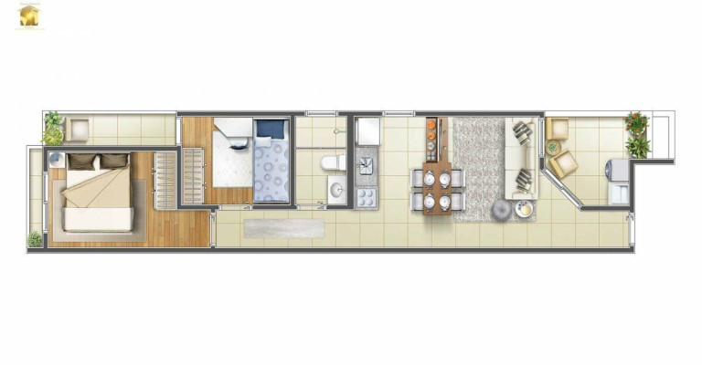 Imagem Apartamento com 2 Quartos à Venda, 53 m² em Jardim - Santo André
