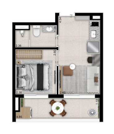 Imagem Apartamento com 1 Quarto à Venda, 37 m² em Perdizes - São Paulo