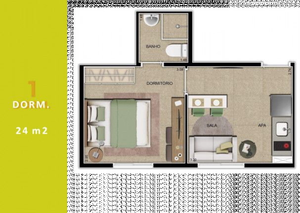 Imagem Apartamento com 1 Quarto à Venda, 24 m² em Barra Funda - São Paulo Imagem Apartamento com 1 Quarto à Venda, 24 m² em Barra Funda - São Paulo