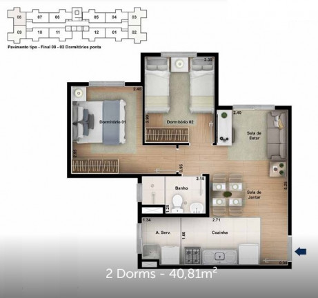 Imagem Apartamento com 2 Quartos à Venda, 40 m² em Penha - São Paulo