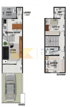 Imagem Sobrado com 2 Quartos à Venda, 66 m² em Escola Agrícola - Blumenau Imagem Sobrado com 2 Quartos à Venda, 66 m² em Escola Agrícola - Blumenau