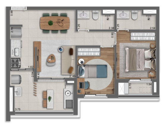 Imagem Apartamento com 2 Quartos à Venda, 92 m² em Alto Da Boa Vista - São Paulo
