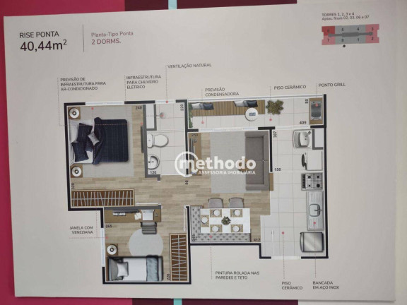 Imagem Apartamento com 2 Quartos à Venda, 40 m² em Parque Prado - Campinas