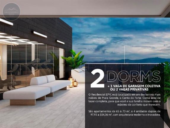 Imagem Imóvel com 2 Quartos à Venda, 73 m² em Canto Do Forte - Praia Grande