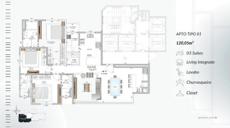 Imagem Apartamento com 4 Quartos à Venda, 120 m² em Centro - Balneário Camboriú
