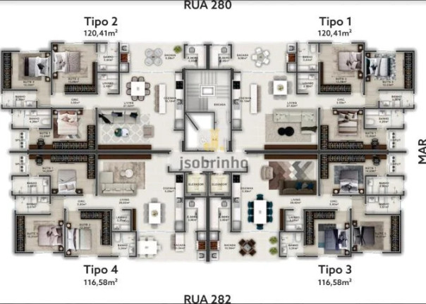 Imagem Apartamento com 3 Quartos à Venda, 120 m² em Meia Praia - Itapema Imagem Apartamento com 3 Quartos à Venda, 120 m² em Meia Praia - Itapema