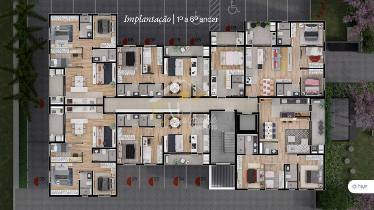 Imagem Apartamento com 3 Quartos à Venda, 71 m² em Bacacheri - Curitiba Imagem Apartamento com 3 Quartos à Venda, 71 m² em Bacacheri - Curitiba