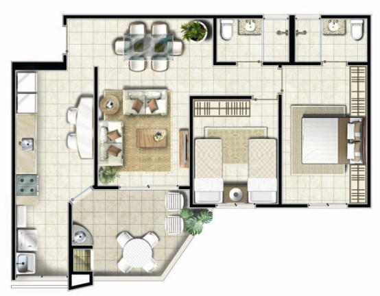 Imagem Apartamento com 2 Quartos à Venda, 70 m² em Centro - Taubaté Imagem Apartamento com 2 Quartos à Venda, 70 m² em Centro - Taubaté