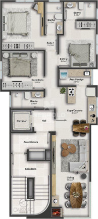 Imagem Apartamento com 1 Quarto à Venda, 87 m² em Meia Praia - Itapema