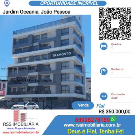 Apartamento com 1 Quarto à Venda, 30 m² em Jardim Oceania - João Pessoa