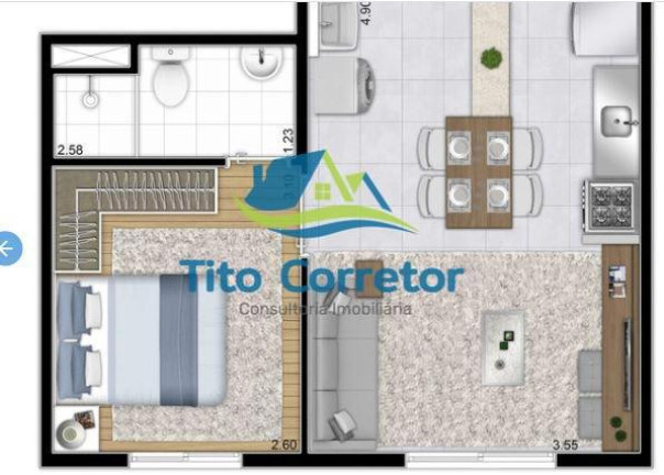 Imagem Apartamento com 1 Quarto à Venda, 26 m² em Jardim Itacolomi - São Paulo