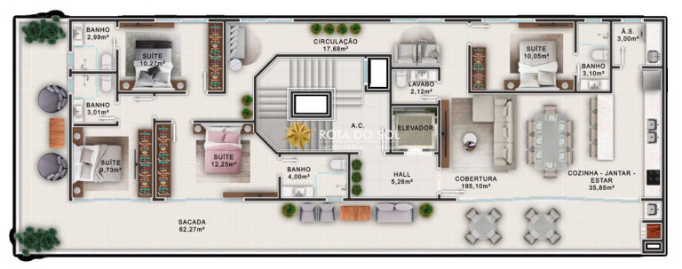 Imagem Cobertura com 4 Quartos à Venda, 195 m² em Canto Grande - Bombinhas