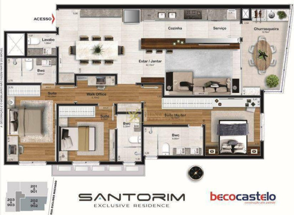 Imagem Apartamento com 3 Quartos à Venda, 124 m² em Estreito - Florianópolis