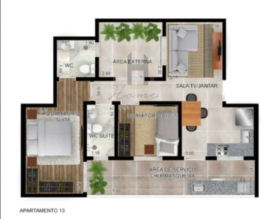 Imagem Imóvel com 2 Quartos à Venda, 61 m² em Santa Maria - Santo André Imagem Imóvel com 2 Quartos à Venda, 61 m² em Santa Maria - Santo André