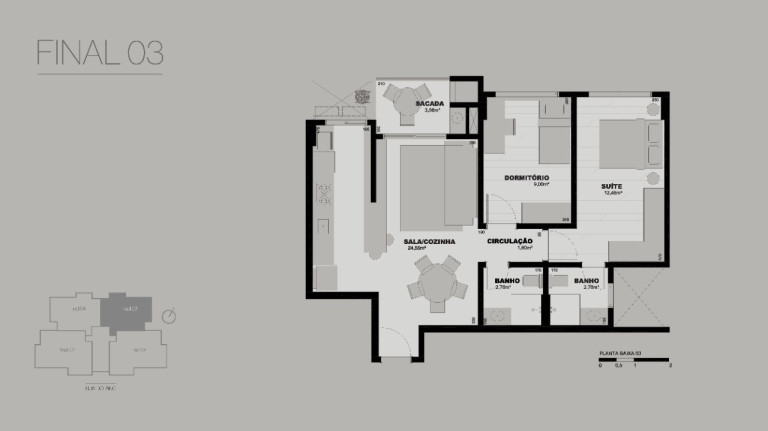 Imagem Apartamento com 2 Quartos à Venda, 66 m² em Barreiros - São José Imagem Apartamento com 2 Quartos à Venda, 66 m² em Barreiros - São José