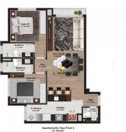 Imagem Apartamento com 2 Quartos à Venda, 79 m² em Vila Suíça - Gramado Imagem Apartamento com 2 Quartos à Venda, 79 m² em Vila Suíça - Gramado
