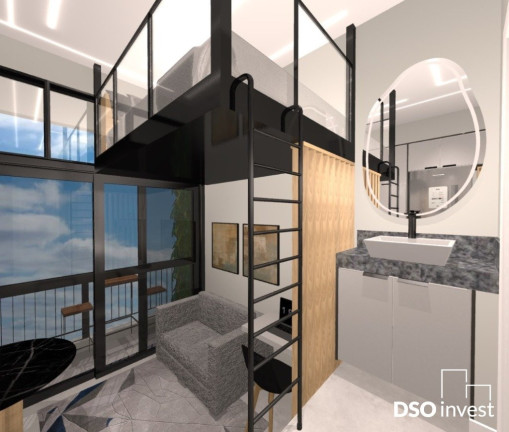 Apartamento com 1 Quarto para Alugar,  em Brooklin - São Paulo