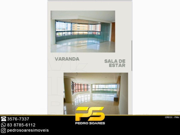 Imagem Apartamento com 3 Quartos para Alugar, 320 m² em Manaíra - João Pessoa Imagem Apartamento com 3 Quartos para Alugar, 320 m² em Manaíra - João Pessoa
