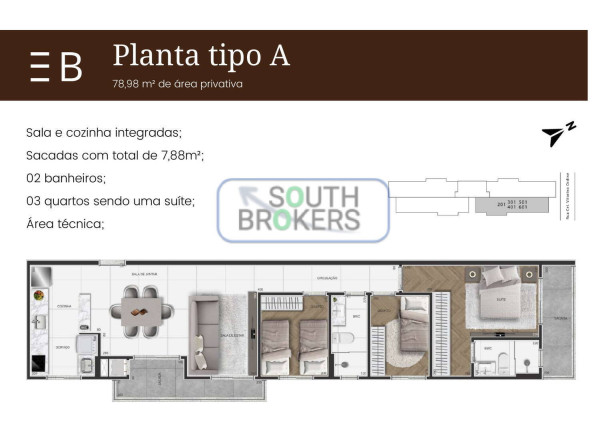 Imagem Apartamento com 3 Quartos à Venda, 74 m² em São Pedro - São José Dos Pinhais Imagem Apartamento com 3 Quartos à Venda, 74 m² em São Pedro - São José Dos Pinhais