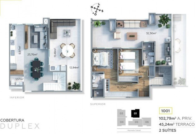 Imagem Cobertura com 2 Quartos à Venda, 133 m² em São Francisco - Curitiba Imagem Cobertura com 2 Quartos à Venda, 133 m² em São Francisco - Curitiba