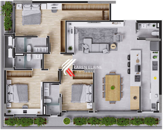 Imagem Apartamento com 3 Quartos à Venda, 129 m² em Centro - Florianópolis