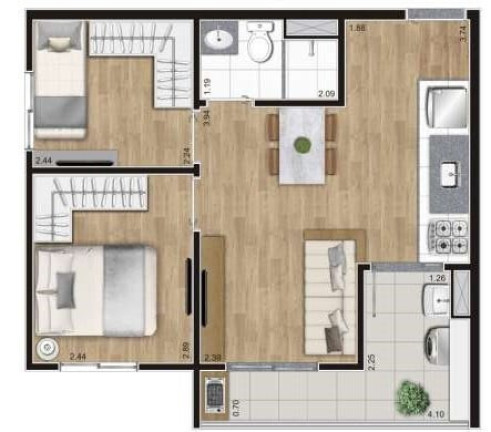 Imagem Apartamento com 2 Quartos à Venda, 43 m² em Belenzinho - São Paulo Imagem Apartamento com 2 Quartos à Venda, 43 m² em Belenzinho - São Paulo