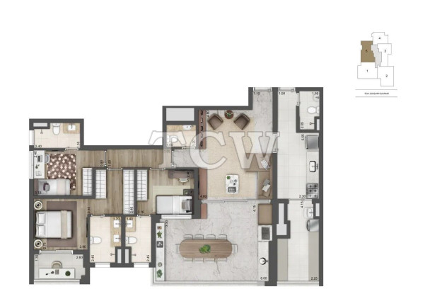 Imagem Apartamento com 3 Quartos à Venda, 136 m² em Brooklin - São Paulo Imagem Apartamento com 3 Quartos à Venda, 136 m² em Brooklin - São Paulo