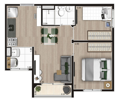 Imagem Apartamento com 2 Quartos à Venda, 37 m² em Parque Ipê - São Paulo Imagem Apartamento com 2 Quartos à Venda, 37 m² em Parque Ipê - São Paulo
